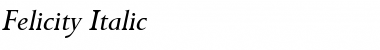 Felicity Italic Font Title Preview