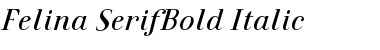 Felina SerifBold Italic Regular Font Title Preview