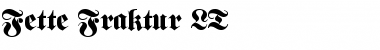 FetteFraktur LT Regular Font Title Preview