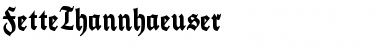 FetteThannhaeuser Regular Font Title Preview