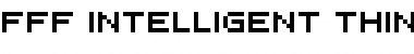 FFF Intelligent Thin Condensed Regular Font Title Preview