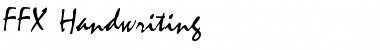 FFX Handwriting Regular Font Title Preview