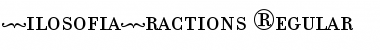 FilosofiaFractions Regular Font Title Preview