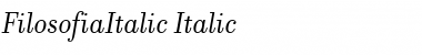 FilosofiaItalic Italic Font Title Preview