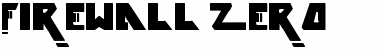Firewall zero Regular Font Title Preview