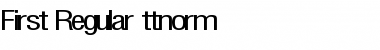 First Regular Font Title Preview
