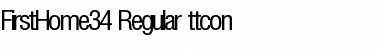 FirstHome34 Regular Font Title Preview