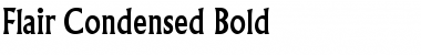 Flair Condensed Bold Font Title Preview