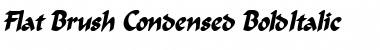 Flat Brush Condensed BoldItalic Font Title Preview