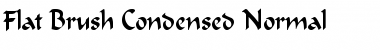 Flat Brush Condensed Normal Font Title Preview