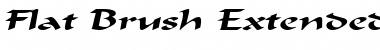 Flat Brush Extended Italic Font Title Preview
