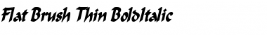 Flat Brush Thin BoldItalic Font Title Preview