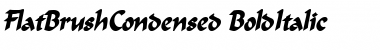 FlatBrushCondensed BoldItalic Font Title Preview