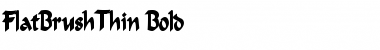 FlatBrushThin Bold Font Title Preview