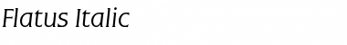 Flatus Italic Font Title Preview