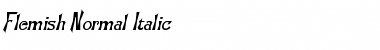 Flemish-Normal-Italic Regular Font Title Preview