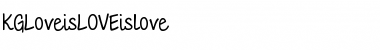 KG Love is LOVE is love Regular Font Title Preview