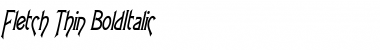 Fletch Thin BoldItalic Font Title Preview