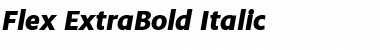 Flex ExtraBold Italic Font Title Preview