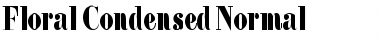 Floral Condensed Normal Font Title Preview