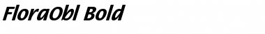 FloraObl-Bold Regular Font Title Preview