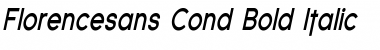 Florencesans Cond Bold Italic Font Title Preview
