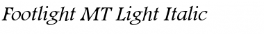 Footlight MT Light Italic Font Title Preview
