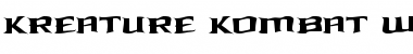 Kreature Kombat Warped Regular Font Title Preview