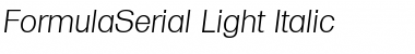 FormulaSerial-Light Italic Font Title Preview