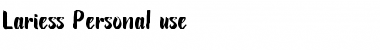 Lariess Regular Font Title Preview