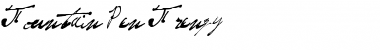 Fountain Pen Frenzy Regular Font Title Preview