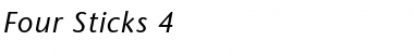 Four Sticks 4 Italic Font Title Preview