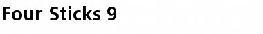 Four Sticks 9 Regular Font Title Preview