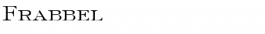 Frabbel Regular Font Title Preview