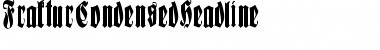 FrakturCondensedHeadline Regular Font Title Preview