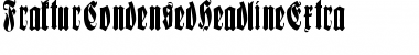 FrakturCondensedHeadlineExtra Regular Font Title Preview