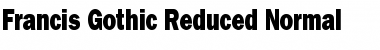 Francis Gothic Reduced Normal Font Title Preview