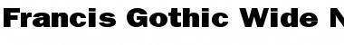 Francis Gothic Wide Normal Font Title Preview
