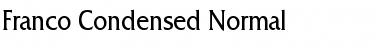 Franco Condensed Normal Font Title Preview