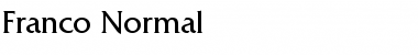 Franco Normal Font Title Preview