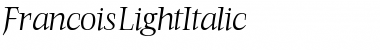 FrancoisLightItalic Regular Font Title Preview