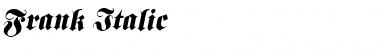 Frank Italic Font Title Preview