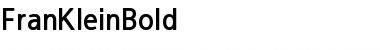 FranKleinBold Regular Font Title Preview