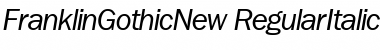 FranklinGothicNew RegularItalic Font Title Preview