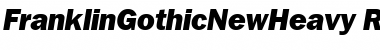 FranklinGothicNewHeavy RegularItalic Font Title Preview