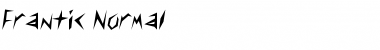 Frantic Normal Font Title Preview