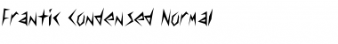Frantic-Condensed Normal Font Title Preview