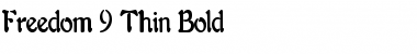 Freedom 9 Thin Bold Font Title Preview