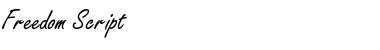 Freedom Script Regular Font Title Preview