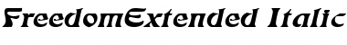 FreedomExtended Italic Font Title Preview